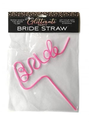 Glitterati Bride Twisty Straw - Pink