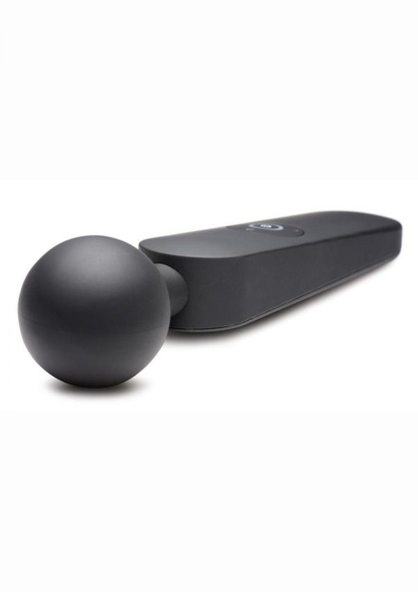 Master Series Thunder Wand 72X Rechargeable Silicone Heating Wand Massager - Black