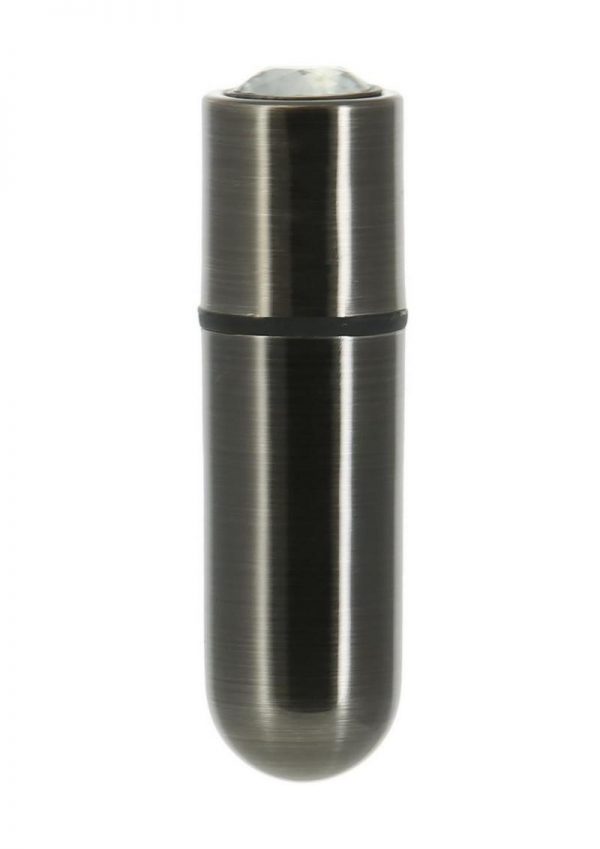 PowerBullet First Class Rechargeable Mini Bullet with Crystal - Gun Metal