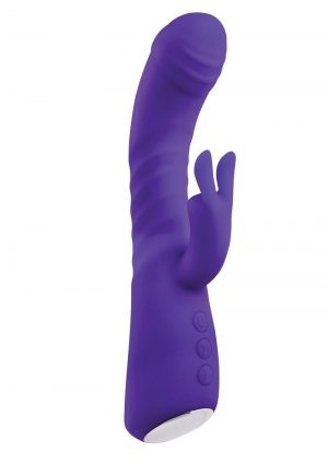 Adam andamp; Eve Eve`s Posh Thrusting Warming Rechargeable Silicone Rabbit - Purple