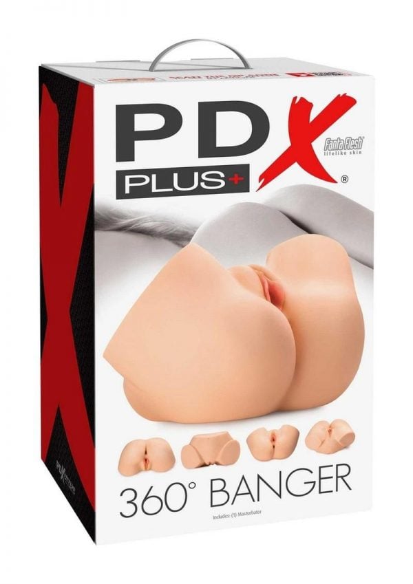PDX Plus 360 Banger Multi Position Masturbator - Vanilla
