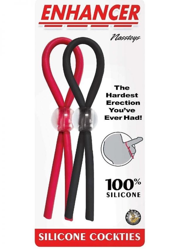 Enhancer Silicone Cockties - Red/Black