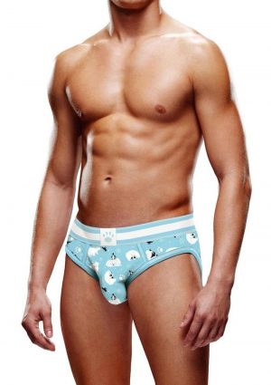 Prowler Winter Animals Open Brief - Small - Blue/White