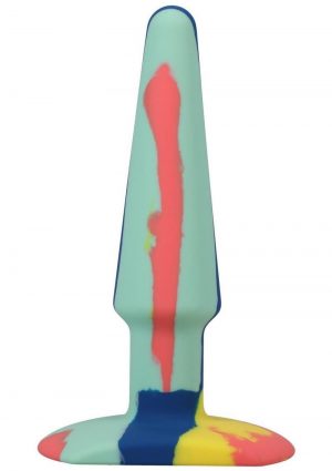 A-Play Groovy Silicone Anal Plug 5in - Teal/Orange