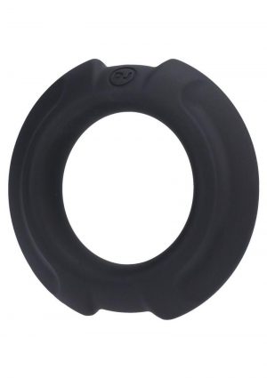 OptiMALE Flexisteel Soft Silicone With Inner Metal Core Cock Ring 35mm - Black