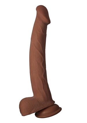 Realcocks Dual Layered Bendable Dildo 11in - Chocolate