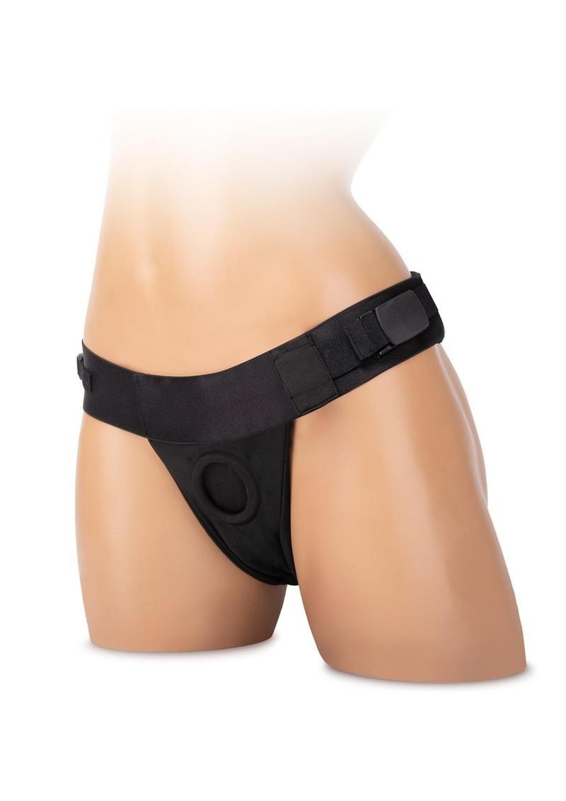 WhipSmart T-Back Harness - Plus Size - Black
