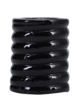 Rock Solid The Cage Textured Cock Ring - Black