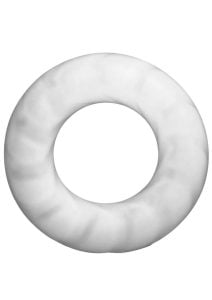 Rock Solid Fat Tire Silicone Cock Ring - White