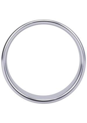 Rock Solid Brushed Alloy Aluminum Cock Ring - XLarge - Silver