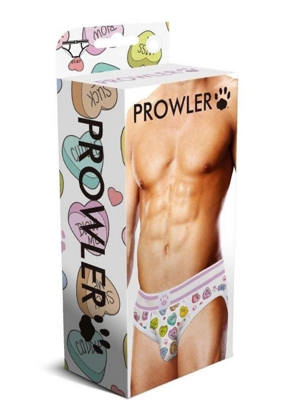 Prowler Candy Hearts Brief - Medium - White