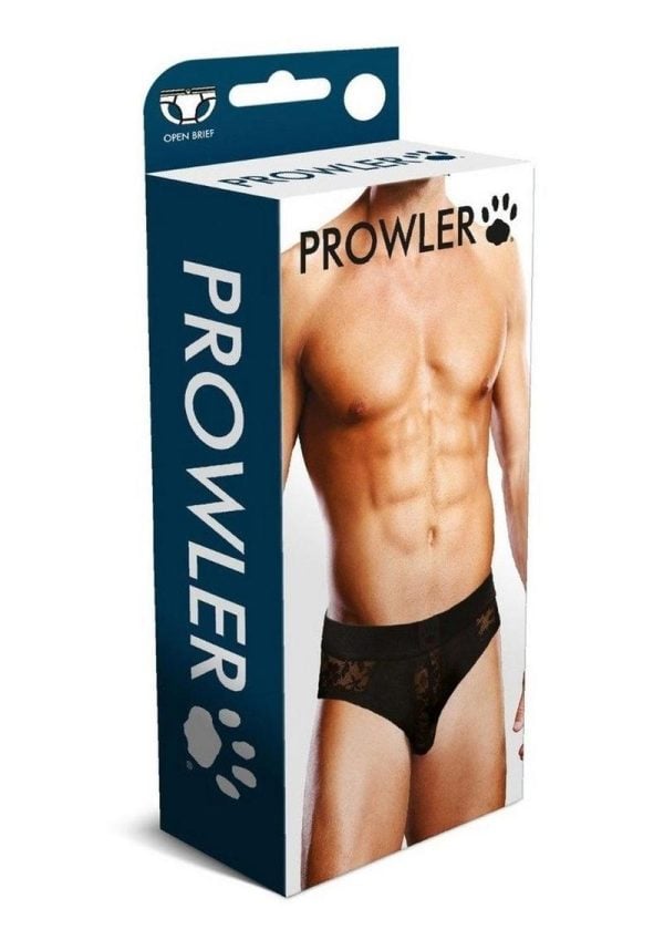 Prowler Lace Open Brief - Medium - Black