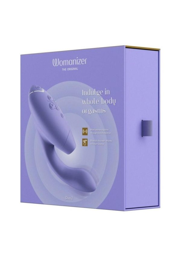 Womanizer Duo 2 Silicone Rechargeable Clitoral and G-Spot Stimulator - Lilac