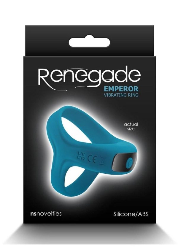 Renegade Emperor Rechargeable Silicone Vibrating Cock Ring - Teal