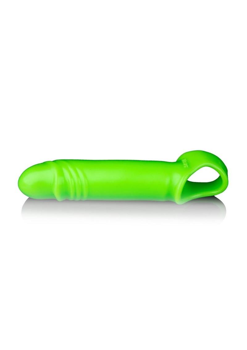 Ouch! Smooth Strechy Penis Sleeve Glow in the Dark - Green