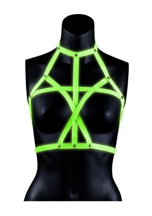 Ouch! Bra Harness Glow in the Dark Large/XLarge - Green