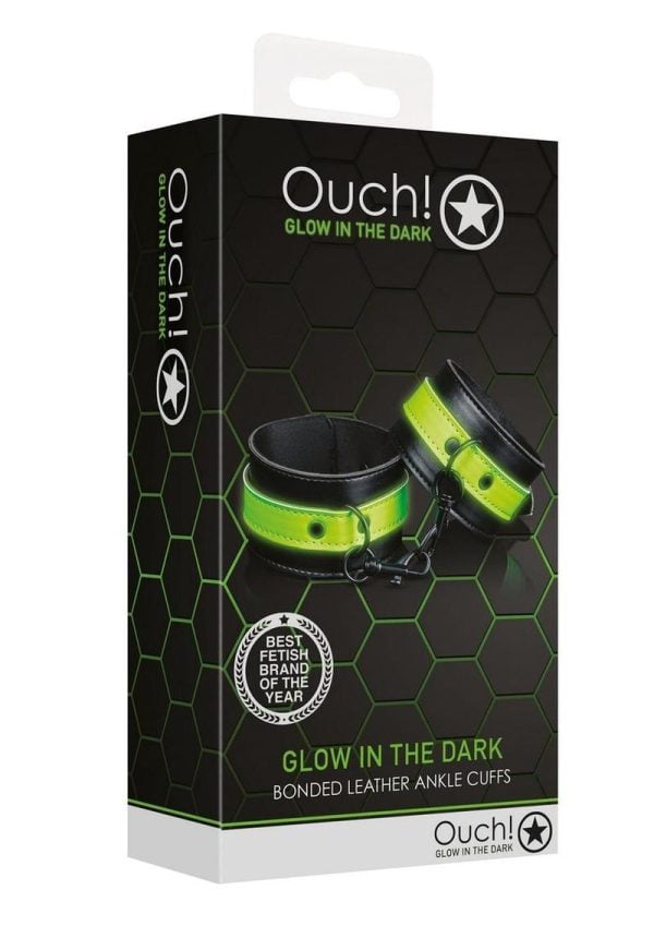 Ouch! Hardcuffs Glow in the Dark - Green