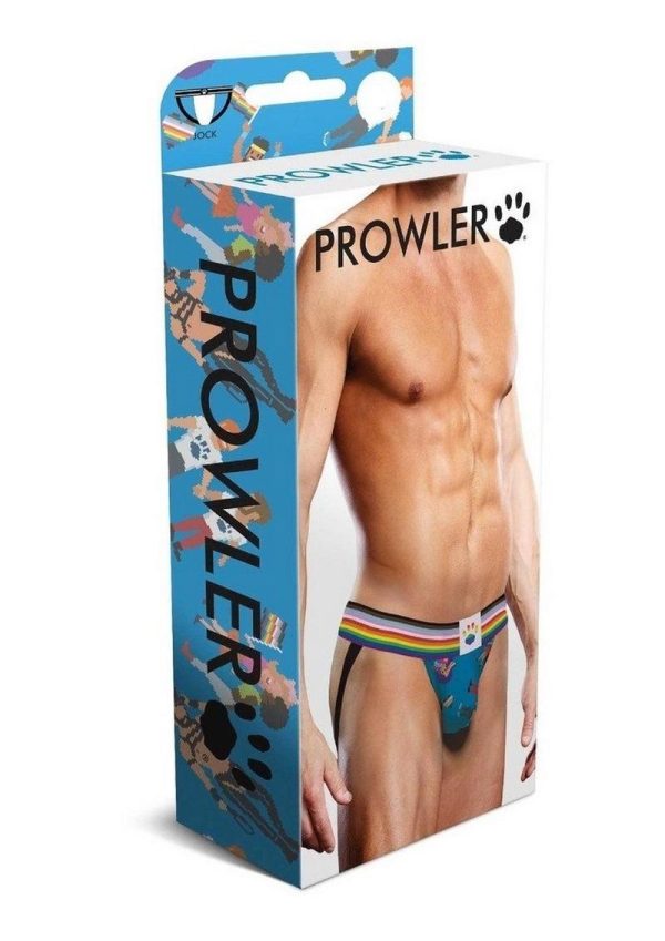 Prowler Spring/Summer 2023 Pixel Art Gay Pride Collection Jock - Large - Blue/Multicolor