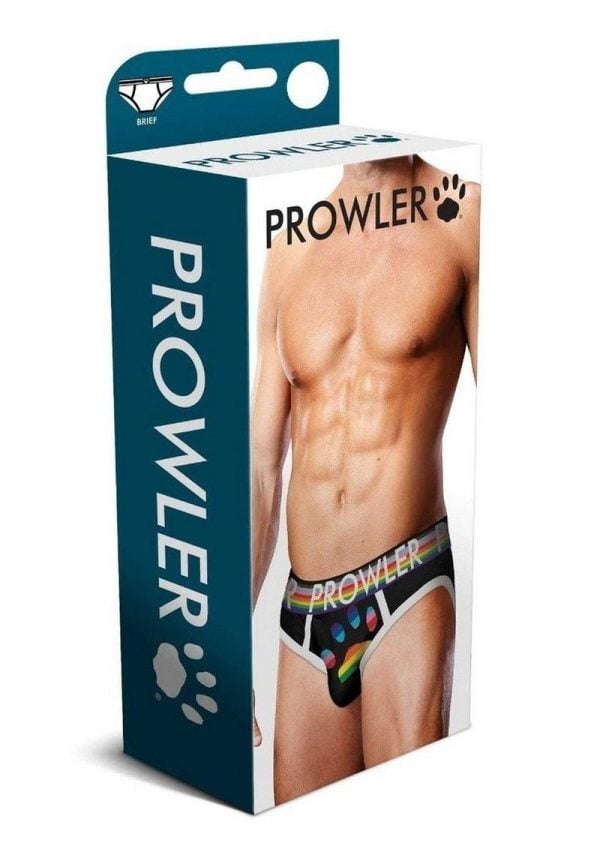 Prowler Black Oversized Paw Brief - XLarge - Black/Rainbow