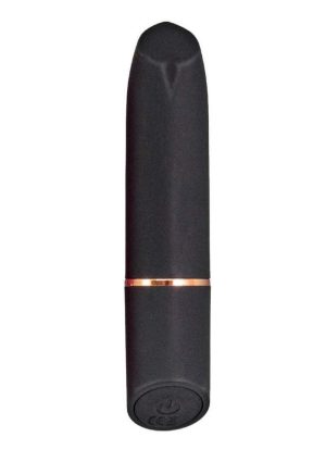 Mystique Vibrating Massagers Rechargeable Silicone Vibrator - Black