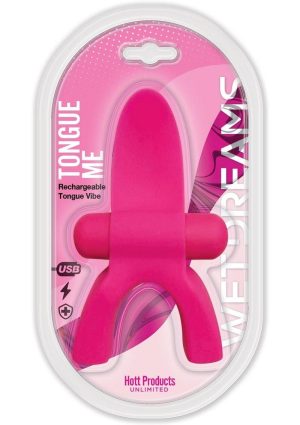 Tongue Me Extreme Silicone Tongue Vibe with Mouth Guard - Pink