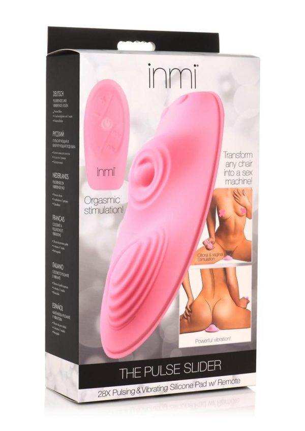 Inmi The Pulse Slider Pulsing and Vibrating Rechargeable Silicone Pad with Remote Control - Pink
