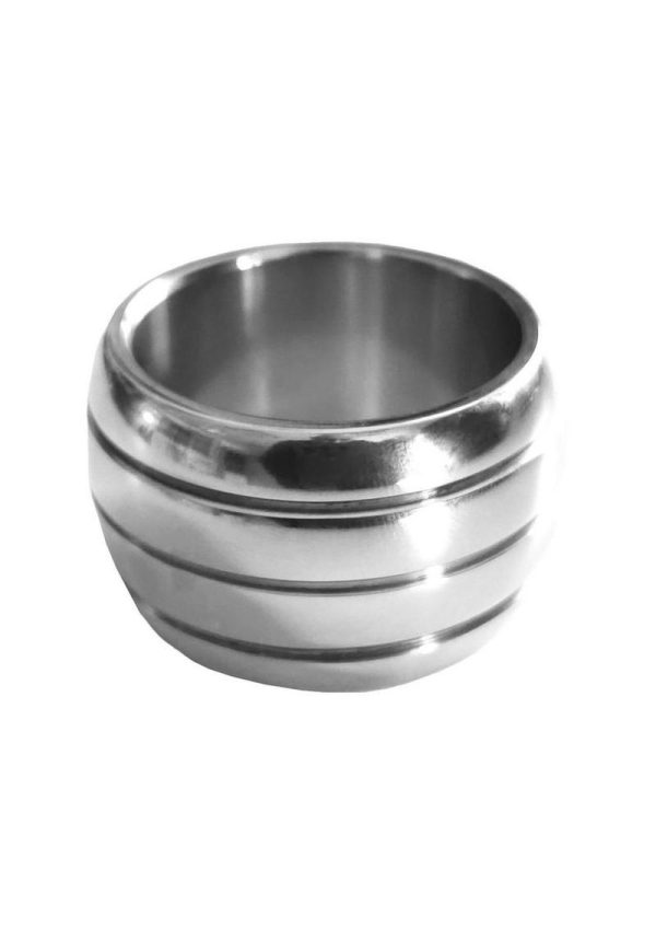 Stainless Steel Round Cock Ring 45mm - Silver