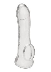 Blue Line Transparent Penis Enhancing Sleeve Extension 6.25in - Clear