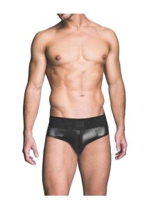 Prowler Red Wetlook Brief - Large - Black