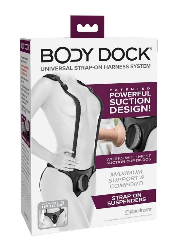 Body Dock Strap-On Suspenders - Black