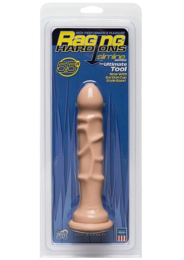 Raging Hard-Ons - Slimline Series - The Ultimate Tool Dildo with Suction Cup 5.5in - Vanilla