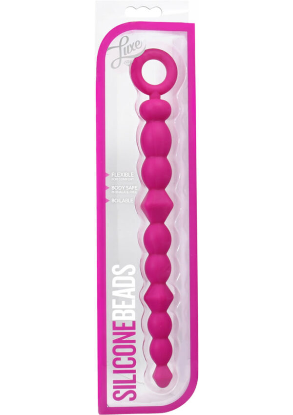 Luxe Silicone Anal Beads - Pink