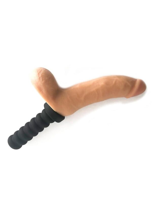 Rascal Jock Adam Silicone Cock Dildo with Silicone Handle or Suction Cup Base 8in - Vanilla