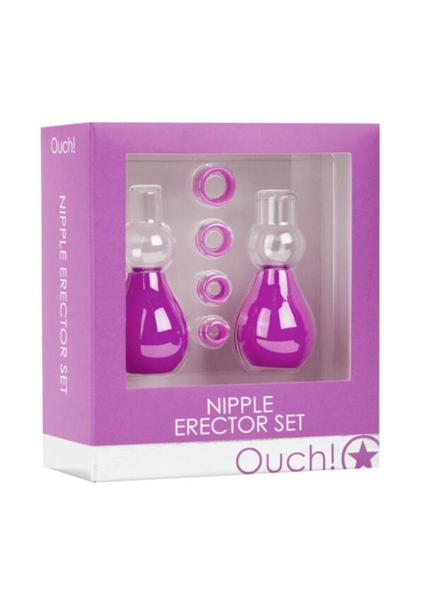 Ouch! Nipple Erector Pump Set - Purple