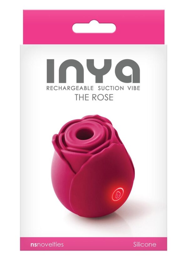 Inya The Rose Silicone Rechargeable Clitoral Stimulator - Red