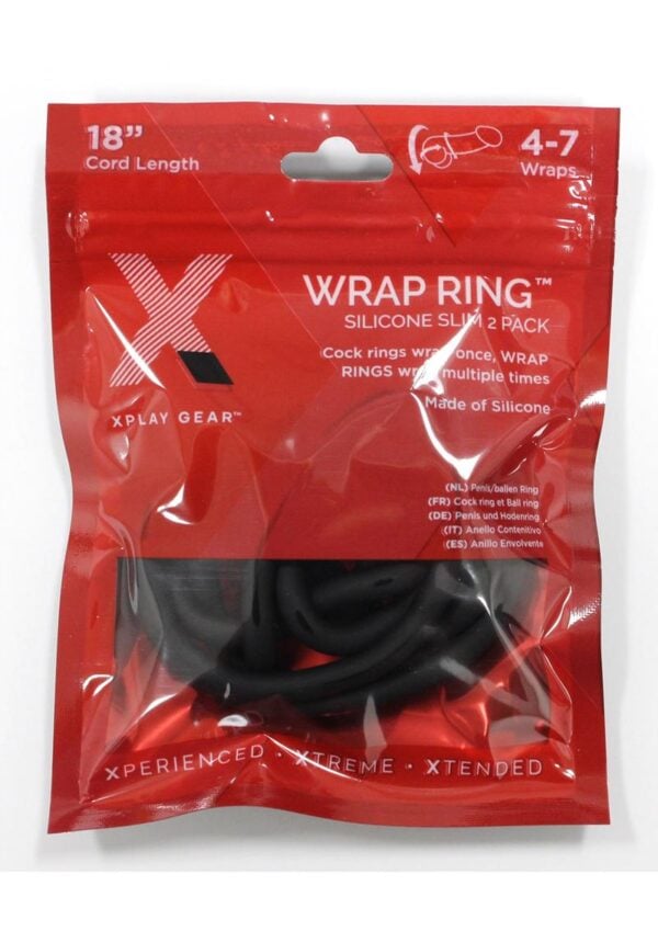 The Xplay Wrap Ring Silicone Slim 18in (2 pack) - Black