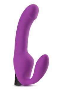 Temptasia Cyrus Strapless Silicone Vibrating Dildo with Rechargeable Bullet - Purple