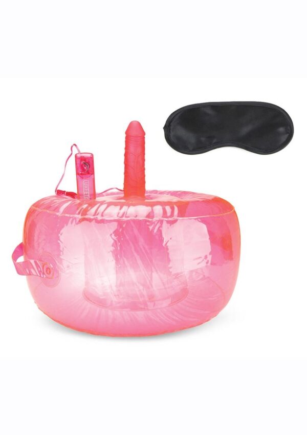 Lux Fetish Inflatable Sex Chair with Vibrating Dildo and Remote Control - Pink