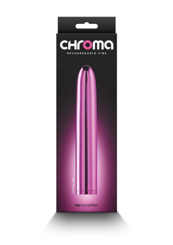Chroma Classic Rechargeable Vibrator 7in - Pink