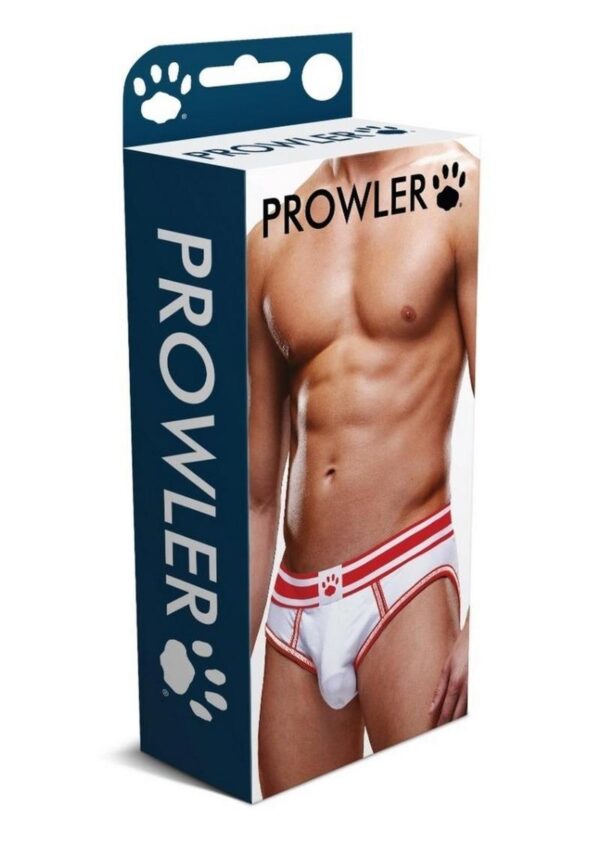 Prowler White/Red Open Brief - Small