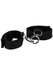 In a Bag Vegan Leather Handcuffs - Black