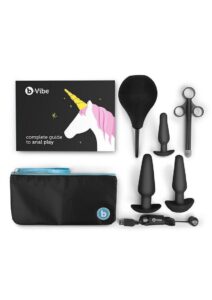 B-Vibe Anal Education Set Rechargeable Silicone Anal Play - Black