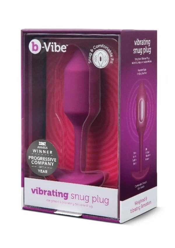 B-Vibe Vibrating Snug Plug 2 Rechargeable Silicone Anal Plug - Rose