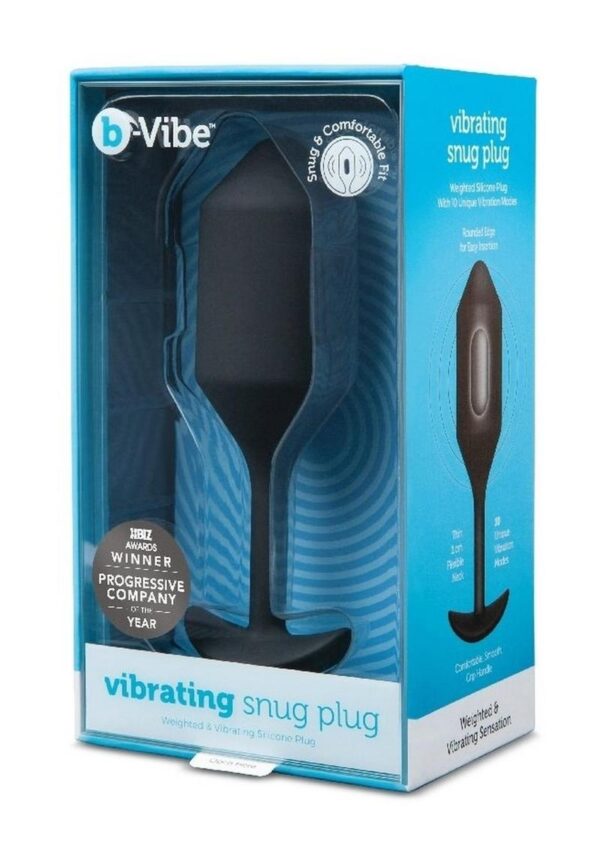 B-Vibe Vibrating Snug Plug 4 Rechargeable Silicone Anal Plug - Black