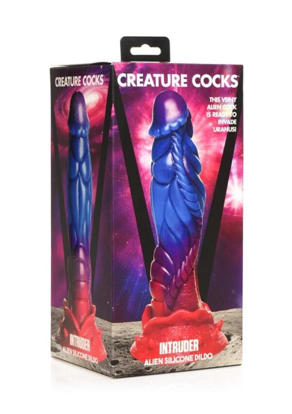 Creature Cocks Intruder Alien Silicone Dildo - Pink/Blue