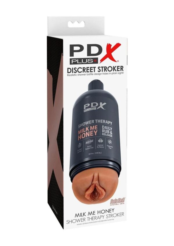 PDX Plus Shower Therapy Milk MeHoney Discreet Stroker - Caramel