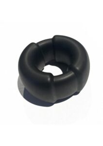 Vers Liquid Silicone Ball Stretcher Weighted Steel Core - Black