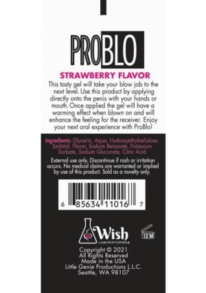 ProBlo Fishbowl Oral Pleasure Flavored Gel 10ml (65 per Bowl) - Strawberry
