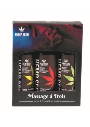 Earthly Body Hemp Seed Massage Oil Gift Set Holiday 2023 Collection
