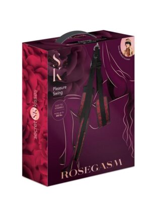 Secret Kisses Rosegasm Pleasure Swing with Satin Blindfold - Red/Black